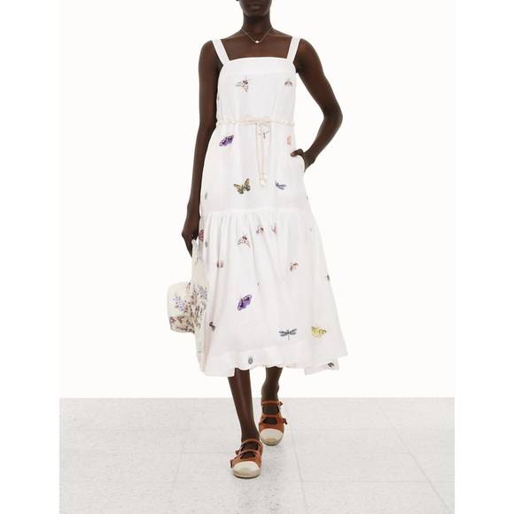 ZIMMERMANN Dresses & Skirts - NEW ZIMMERMANN jeannie drop waist midi dress in ivory